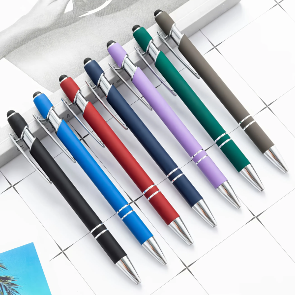 Custom Logo Promotional Pen Novelty Sports Metal Stylus Ballpoint Pen with Metal Body for Gifts