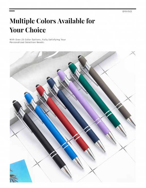 Custom Logo Promotional Pen Novelty Sports Metal Stylus Ballpoint Pen with Metal Body for Gifts - Image 3